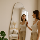 Espelho Grande Moderno Lapidado Decorativo 90x40cm Luxo