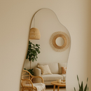 Espelho Grande Moderno Lapidado Decorativo 90x40cm Luxo