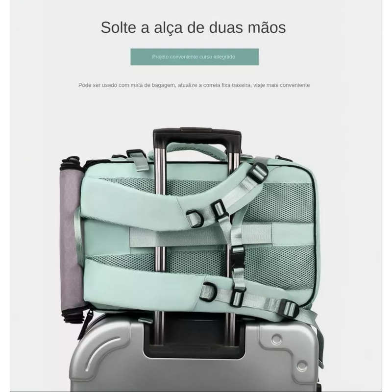 Mochila Viral Grande Multifuncional Viagem Bolsa Mala Bordo mochila NYLON IMPERMEAVRL COM USB 30L