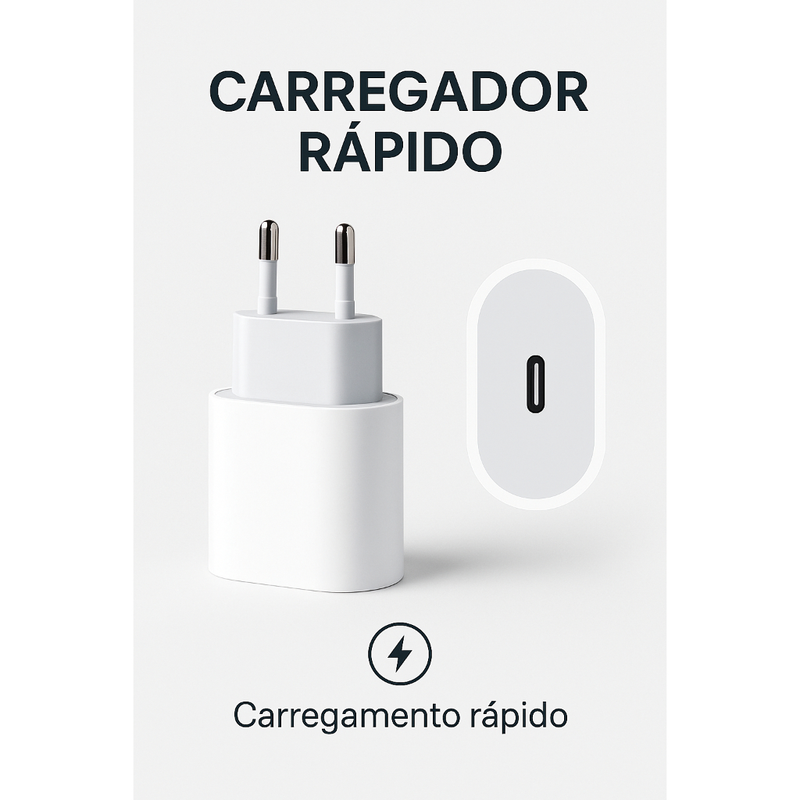 Carregador iPhone Original Completo Turbo 20w Iphone 11 12 12 13 14 Promax X Xr Xs Cabo 1m