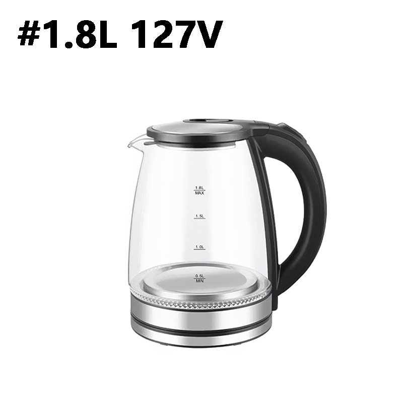Chaleira Elétrica de Vidro 1.8L – Fervura Rápida, Design Moderno e Portátil