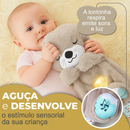 Lontra Pelúcia Fofinho Respira Dormir Para Bebê Com Luzes E Sons Linha Premium