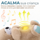 Lontra Pelúcia Fofinho Respira Dormir Para Bebê Com Luzes E Sons Linha Premium