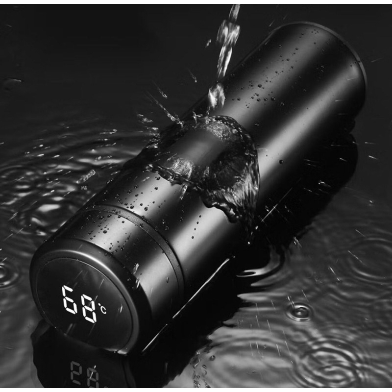 500Ml Garrafa Térmica Personalizada Em Aço Inox Led Digital Termômetro Escritório Academia ÁguaCafé