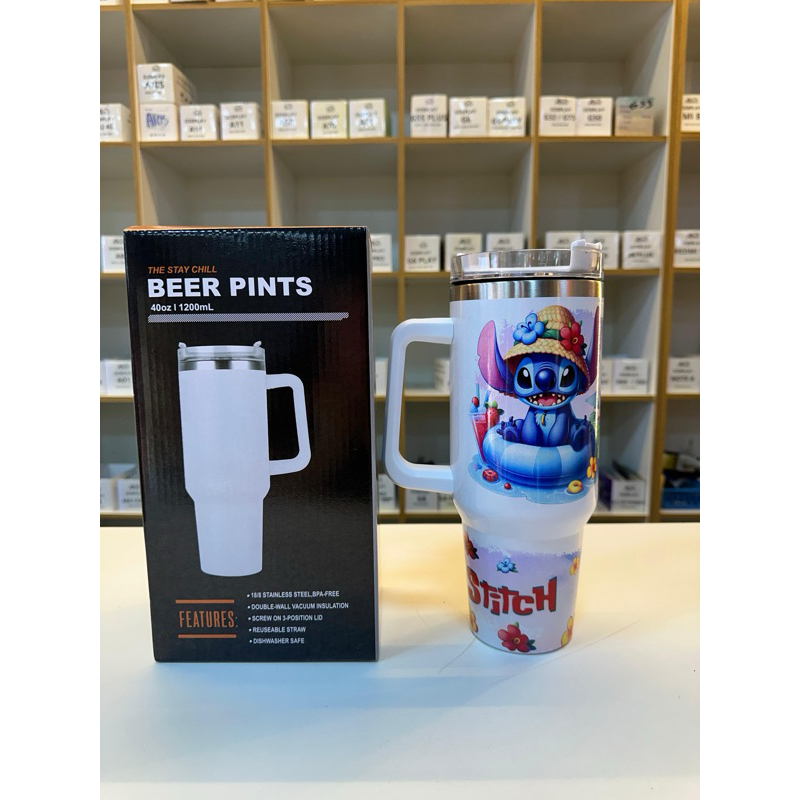 Copo Térmico 1200ml Personalizado com o Nome - Stitch Premium