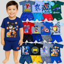 Kit Infantil Sortido 12 Peças De Roupas Menino Verão - 6 Camisetas + 6 Bermudas