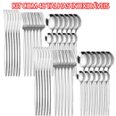 AICOOL 24 Kit Jogo De Talheres Inoxidável 416 Suprimentos De Cozinha Talheres de Dourados Talheres