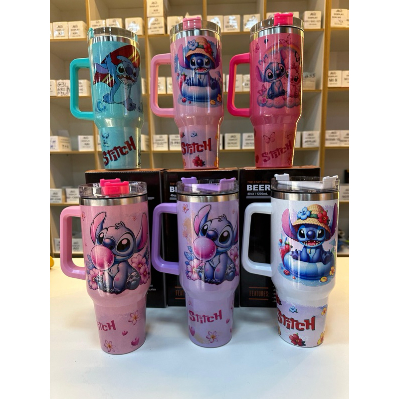 Copo Térmico 1200ml Personalizado com o Nome - Stitch Premium