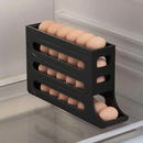 Porta Ovos 4 Andares Rolante em Plástico para Geladeira Organizador 20 a 30 Ovos