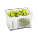 2 Organizadores de Geladeira e Armário 3,8L Cesto Acrílico Plástico Cozinha, Frutas, Verduras