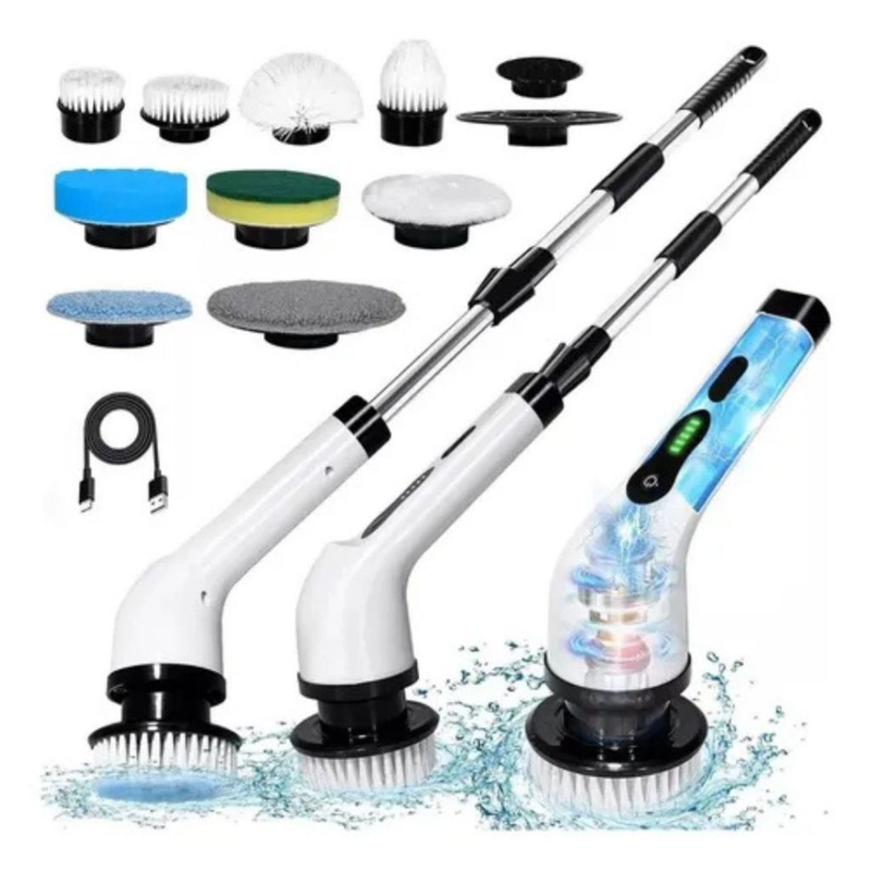 Esfregão Elétrico 9 Em 1 Sem fio Escova De Limpeza Pesada Multiuso Recarregável Giratória