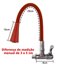 torneira cozinha parede vermelho flexível Duplo Jato Cone 1/4 de Volta FABN