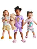Kit 10 Peças Pijama Brilha no Escuro Infantil Menina Verão - Roupa Infantil Feminina