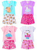 Kit 10 Peças Pijama Brilha no Escuro Infantil Menina Verão - Roupa Infantil Feminina