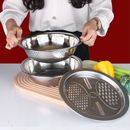 KIT 4 em 1 Ralador Fatiador Escorredor Tigela Bacia Bowl INOX Multiuso Cozinha Legumes Verduras