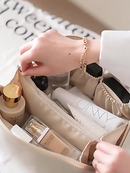 Kit 2 Bolsa Necessaire Feminino Cosmético De Couro PU De Grande Capacidade Em Alto Qualidade