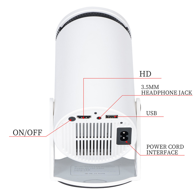 Projetor 4K HD 150 Polegadas Celular, Tv B0x, Xbox, PS, Pc, Wifi e Bluetooth HY300 Magcubic 110/220