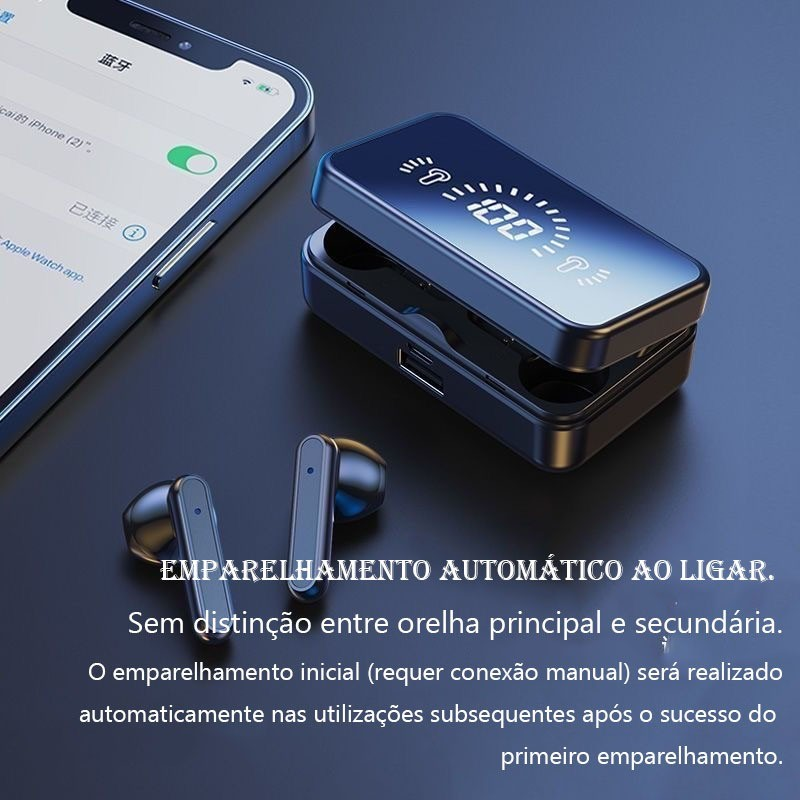 Fone Bluetooth S20 – Sem Fio, À Prova D’Água e Som Estéreo de Alta Qualidade