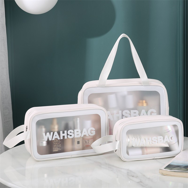 Kit 3 Necessaire Maquiagem Transparente WashBag A Prova De Água 332