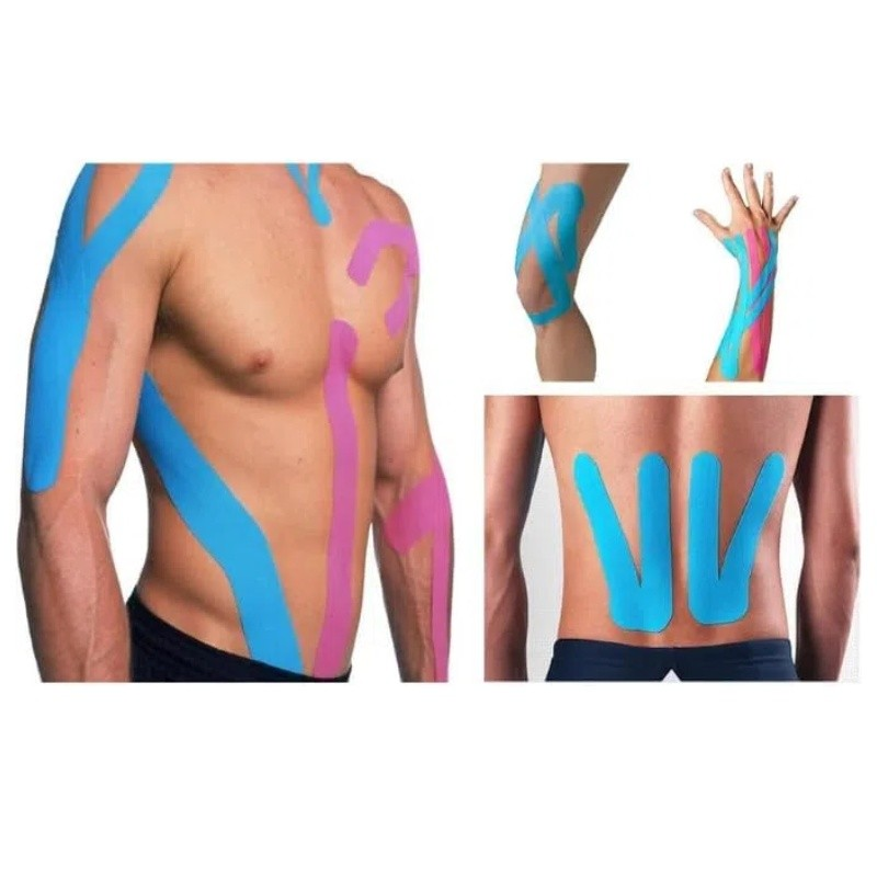Fita Knesio Tape Bandagem adesiva funcional alivia a dor lesão atleta Tape Fisioterapia Rolo Adesivo 5mx5cm