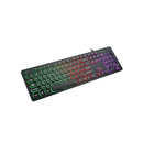 Teclado gamer Knup QWERTY português Brasil cor preto com luz RGB KP-2059