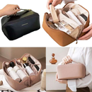 Kit 2 Bolsa Necessaire Feminino Cosmético De Couro PU De Grande Capacidade Em Alto Qualidade