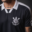 Camisa Polo Corinthians Preta Casual Masculina Oficial