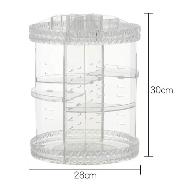 Organizador De Cosmético Maquiagem Acrílico Giratório 360º