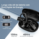 H'maston RS-52 Bluetooth 5.3 Fone De Ouvido Sem Fio Esportivo De Longa Espera Com Luz Led Para