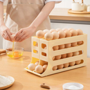 Porta Ovos 4 Andares Rolante em Plástico para Geladeira Organizador 20 a 30 Ovos