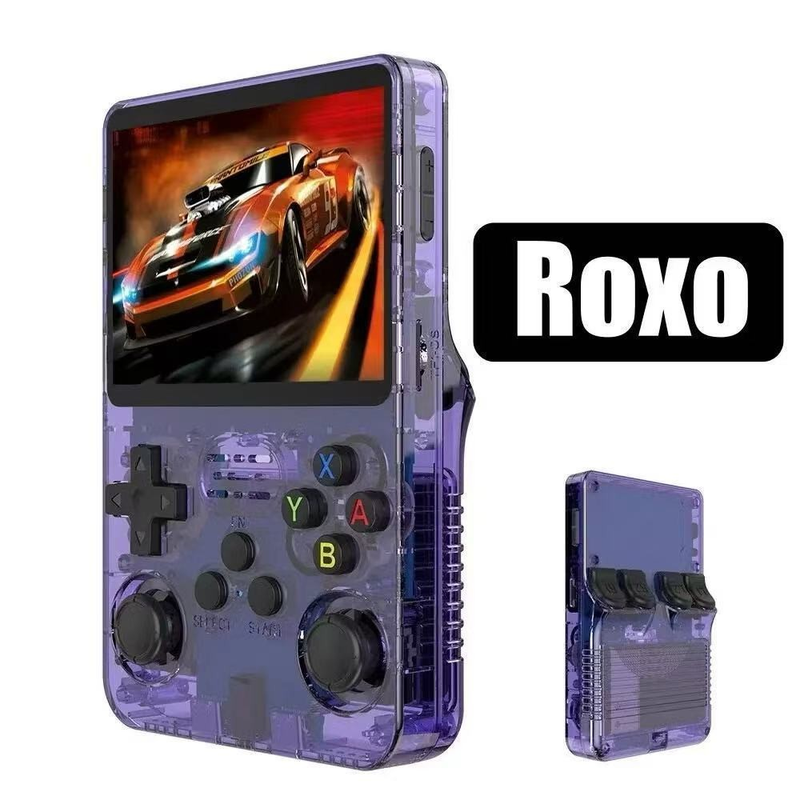 Console Portátil R36S com 20.000 Jogos Tela IPS 3.5" 64GB Emulador Retro Games Presente premium！