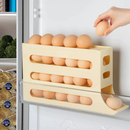 Porta Ovos 4 Andares Rolante em Plástico para Geladeira Organizador 20 a 30 Ovos
