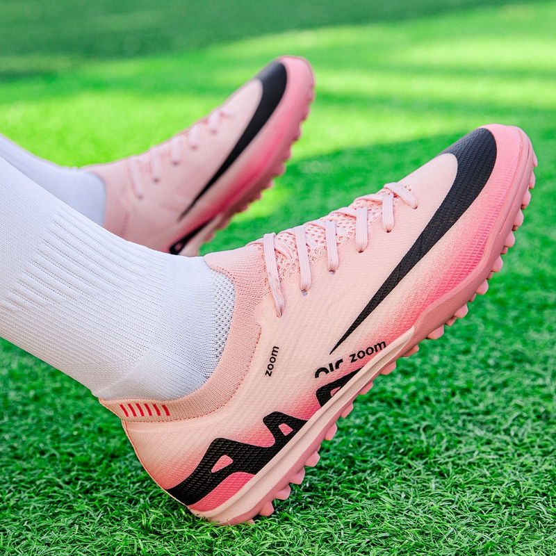 Chuteira de campo 2025 Novos Sapatos de Futebol AG de Cano Alto Com Pontas Longas Chuteiras de Treinamento Esportivo Tam