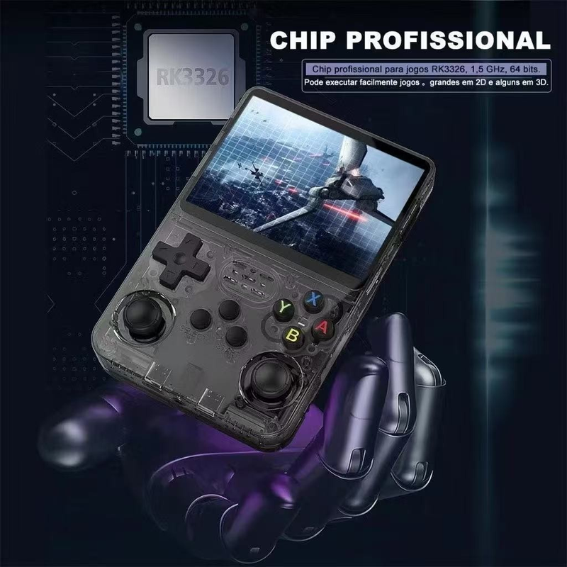 Console Portátil R36S com 20.000 Jogos Tela IPS 3.5" 64GB Emulador Retro Games Presente premium！