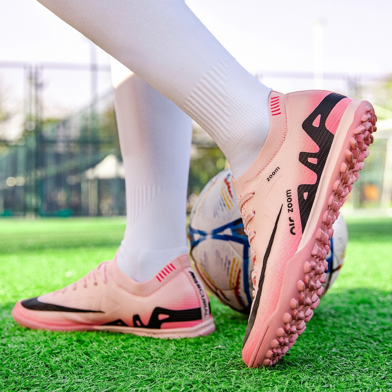 Chuteira de campo 2025 Novos Sapatos de Futebol AG de Cano Alto Com Pontas Longas Chuteiras de Treinamento Esportivo Tam