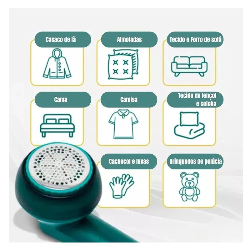 Papa Bolinhas Eletrico Tira Pelos de Roupas Removedor Aparador Sem Fio Recarregável