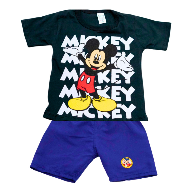 Kit Infantil Sortido 12 Peças De Roupas Menino Verão - 6 Camisetas + 6 Bermudas