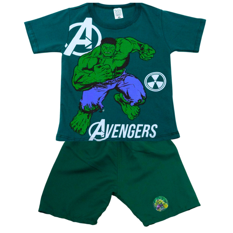 Kit Infantil Sortido 12 Peças De Roupas Menino Verão - 6 Camisetas + 6 Bermudas