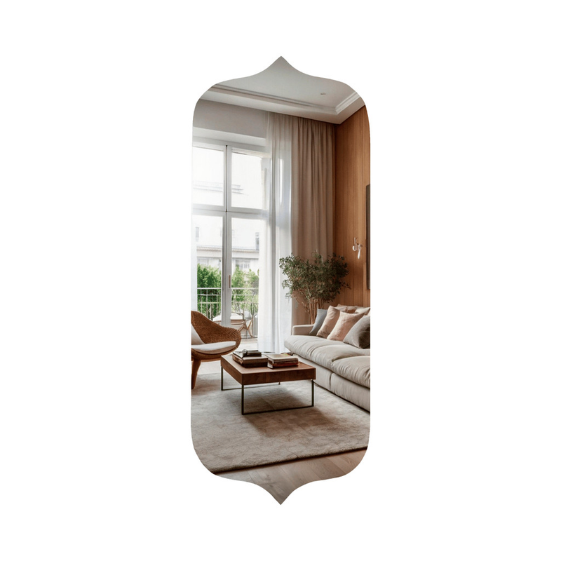 Espelho Grande Moderno Lapidado Decorativo 90x40cm Luxo