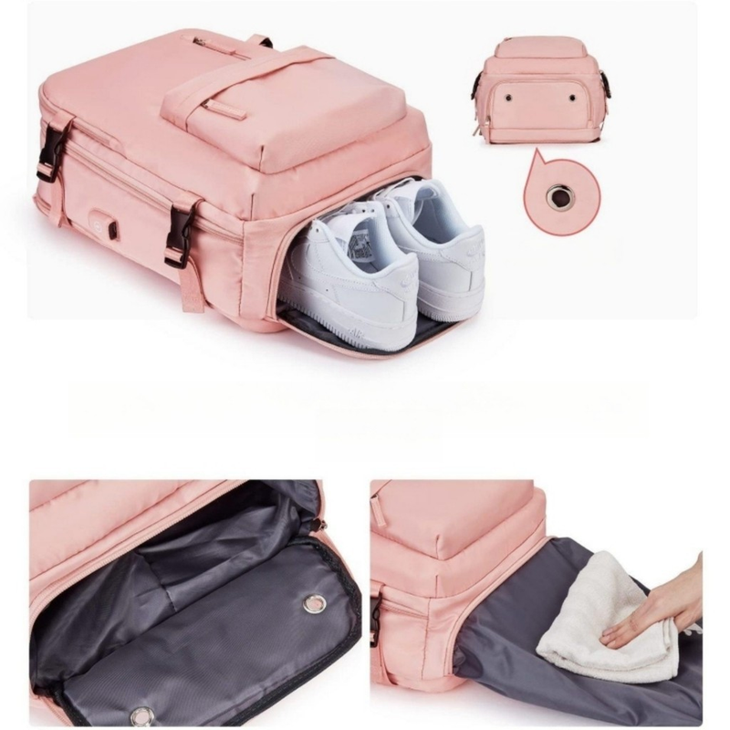 Mochila viral Laptop Viagem Escolar À Prova D'água Executiva Notebook Impermeável Guarda Tenis-W01 bosco
