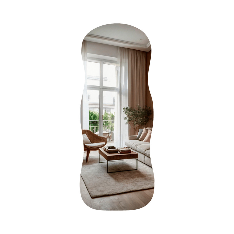 Espelho Grande Moderno Lapidado Decorativo 90x40cm Luxo