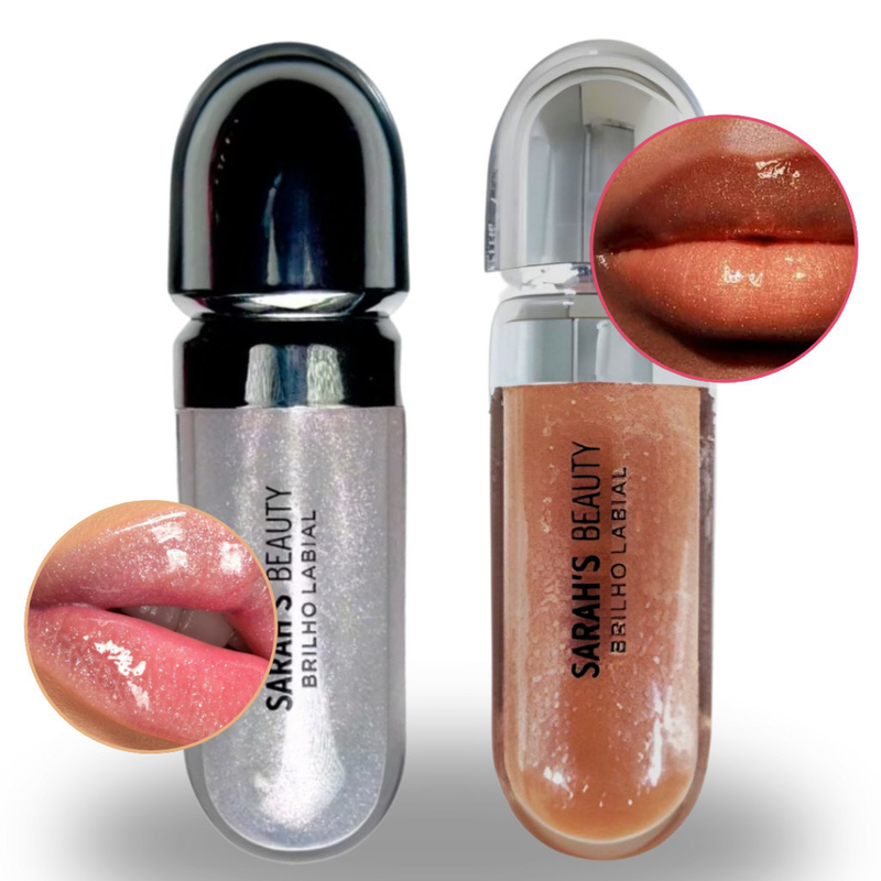 Kit Com 2/1 Gloss Lip Sarahs Beauty Lip Glos Brilho