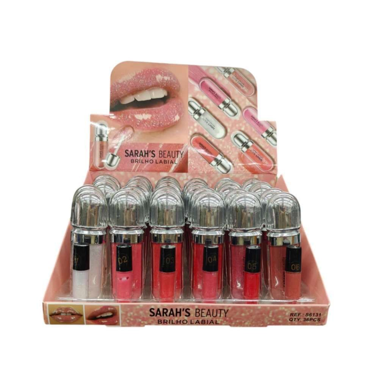 Kit Com 2/1 Gloss Lip Sarahs Beauty Lip Glos Brilho