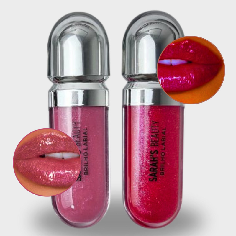 Kit Com 2/1 Gloss Lip Sarahs Beauty Lip Glos Brilho