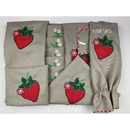 Kit Jogo de Cozinha 13 Peças Completo Com Cortina e Toalha de Mesa