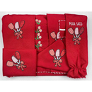 Kit Jogo de Cozinha 13 Peças Completo Com Cortina e Toalha de Mesa