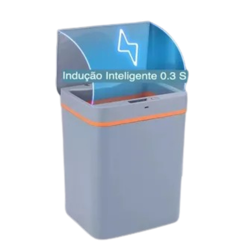 Lixeira Inteligente 15L Automática com Sensor de Movimento para Cozinha e Banheiro